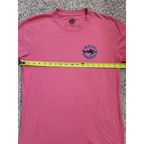 MAUI AND SONS T Shirt Mens Medium Pink Graphic Shark Logo Short Sleeve Crewneck - Picture 6 of 7